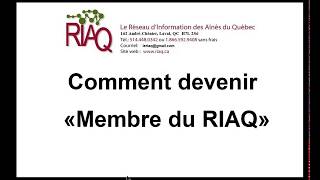 Comment Devenir Membre Du Riaq