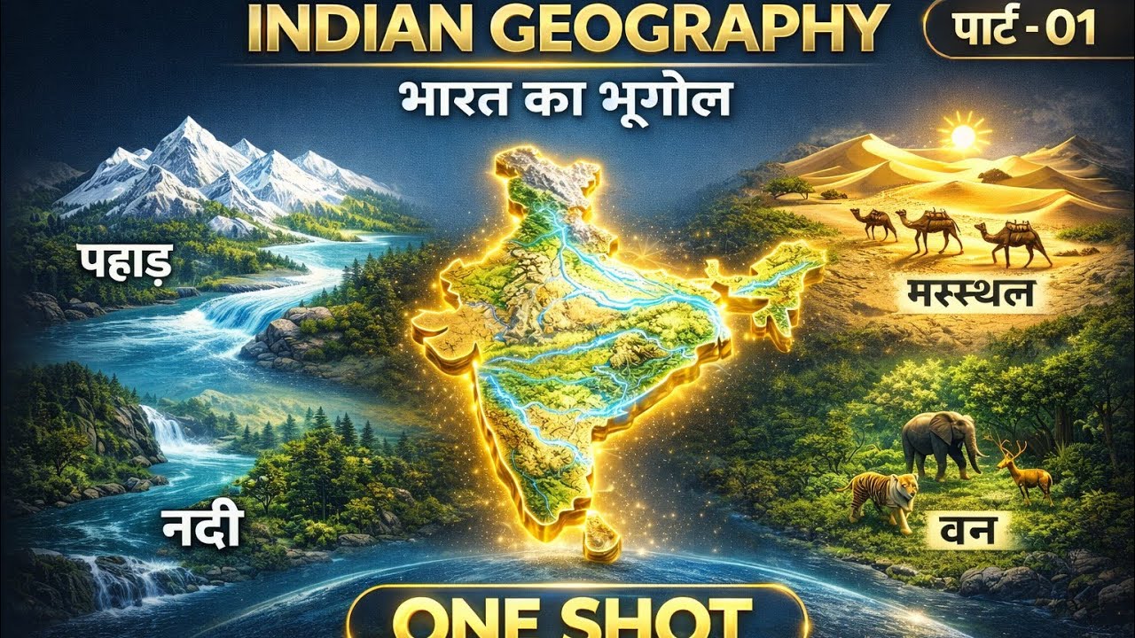सम्पूर्ण भूगोल : Indian Geography One Shot in Hindi | आसान भाषा में समझें | UPSC, UPSI, SSC Railway 