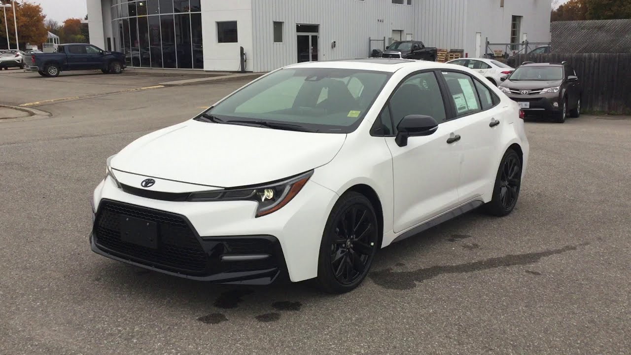 White 2021 Toyota Corolla NIGHTSHADE EDITION Review Brockville ON