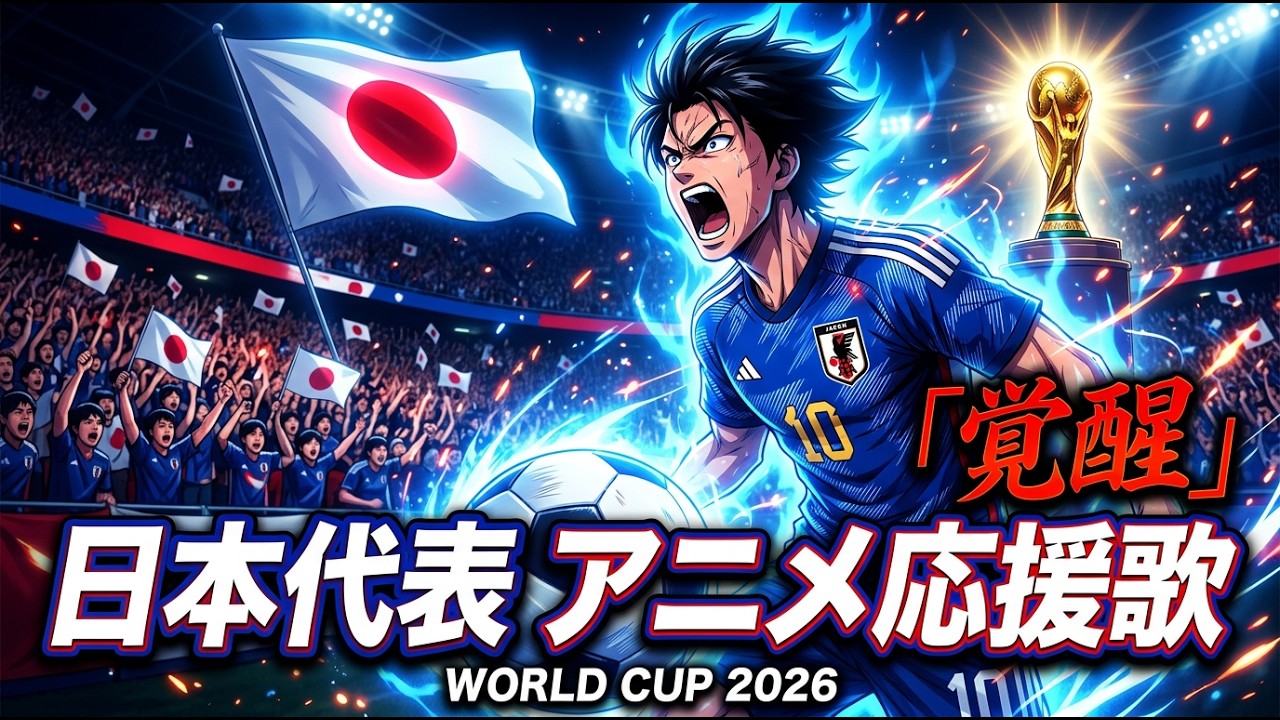 🔥日本代表 アニメ応援歌 🇯🇵 | サムライブルー覚醒 ⚽ #日本