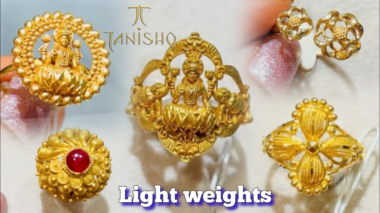 Tanishq Light weight Daily wear Ring collection with price |💥 1.4fm starting 🔥22kt gold Rings design