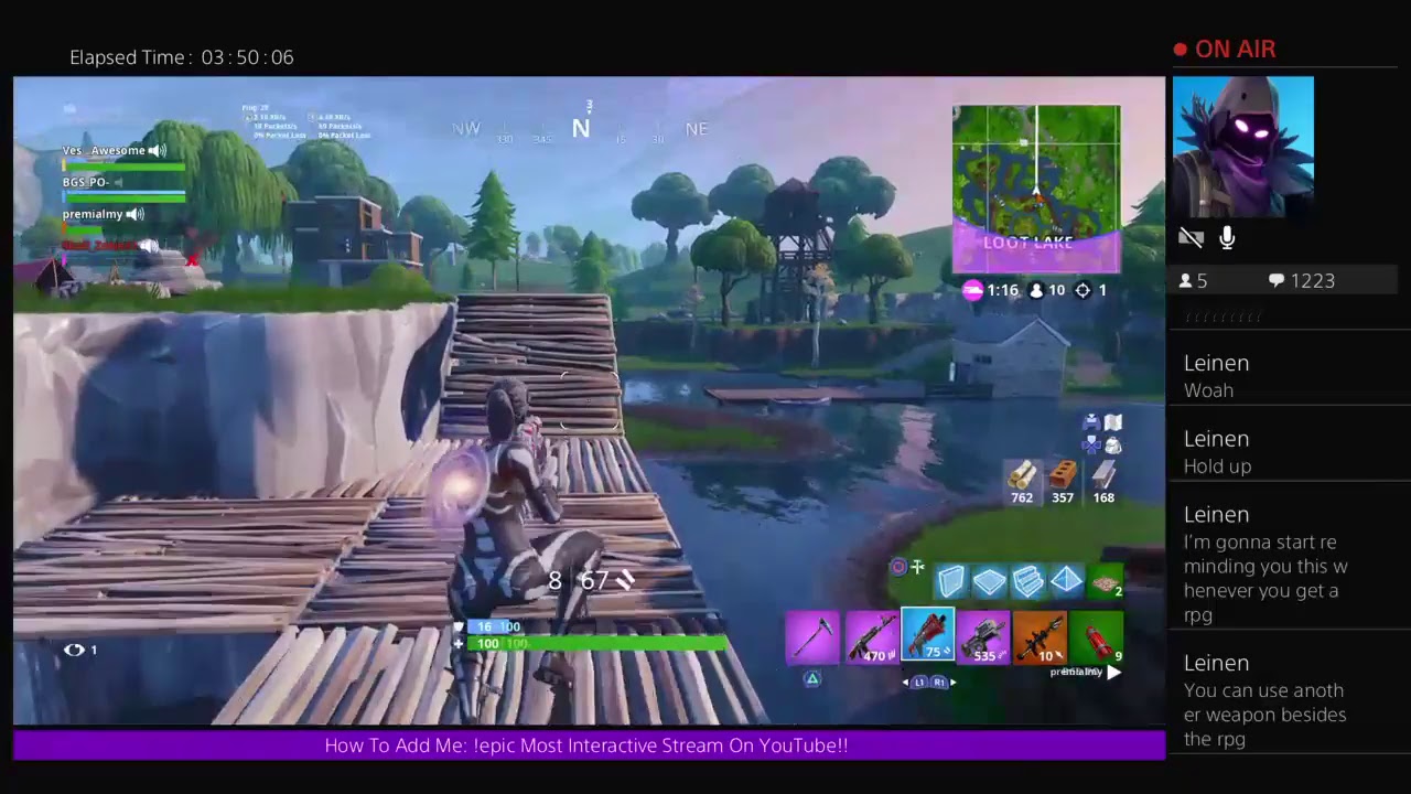 playing fortnite with subscribers late night fortnite commands come say hello - fortnite commands pc
