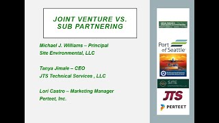PortGen A&E Track Session 5: Joint Venture vs. Sub Partnering