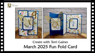 March 2025 Create with Terri Gaines Fun Fold - Z Fold Decorative Panel Pop Out Fun Fold Card