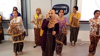 Saung Angklung and Tari rendering a Great Performance of Angklung a musical instrument from Sudanese