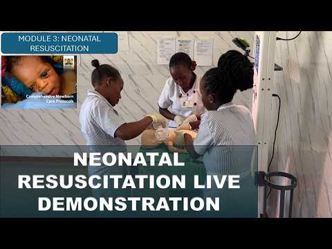 Neonatal Resuscitation Live Demonstration (SUBTITLES) | Resuscitation Lesson 4