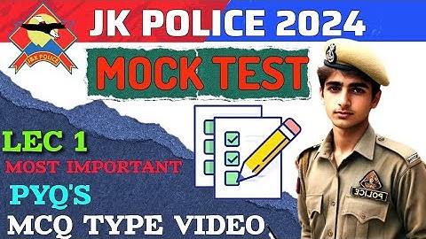 Jkssb Constable Mock Test O1|Mock Test Series| JKSSB PYQ& Important Questions #mocktest