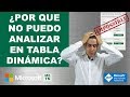 ¿Por qué no puedo analizar en Tablas Dinámicas? | Power Query