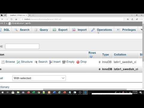How To Drop Database In XAMPP Server| Class 07| Urdu\Hindi | 2021 - YouTube