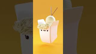 Hurry up, your 🍜 are showing 👀 #animation #satisfying #kawaii #anime #blender3d #cute