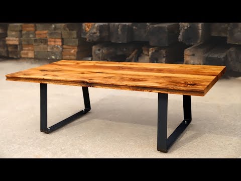 DIY Coffee Table Using Reclaimed Oak Floor From Horse Barn | Modern Farmhouse