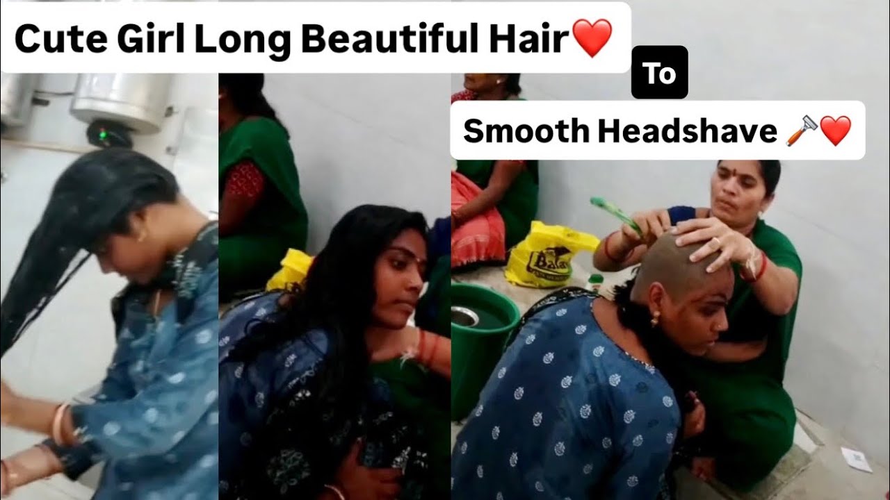 Extreme raw headshave video of a Gorgeous Long hair women | Long hair shaved off in minutes 🪒❤️