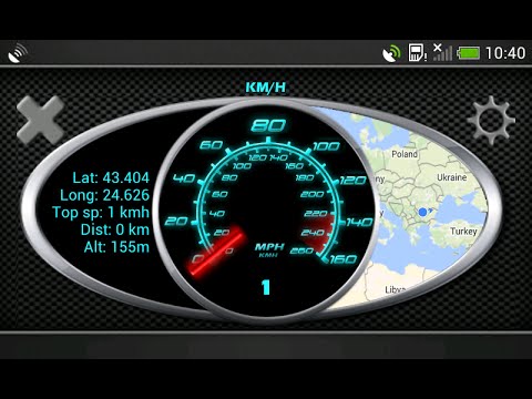 Velocímetro GPS em kph e mph