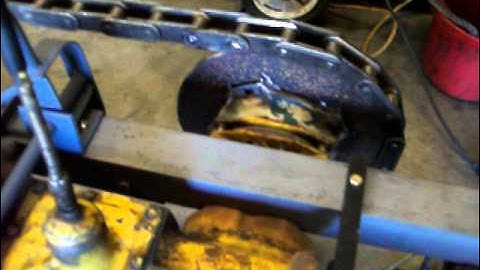 Mini Dozer build home made with no plans" Brakes and drive shaft added"