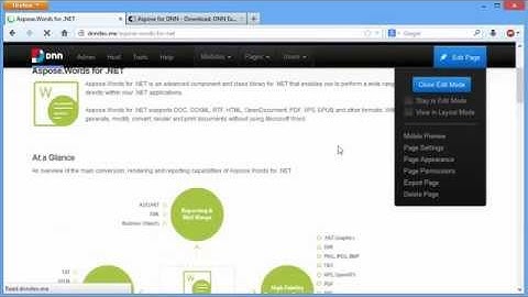 DNN Export to Word and Pdf using Aspose.Words
