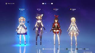 Genshin Impact 5 member party on PS4