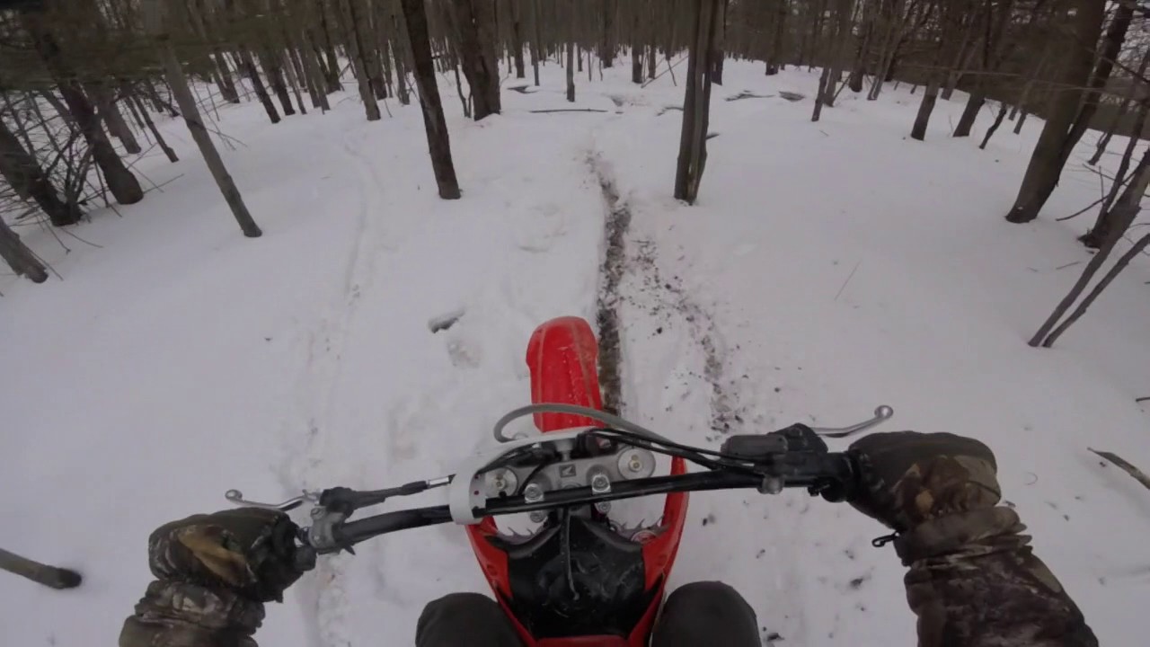 NEW CRF150R SNOW RIDE! - YouTube
