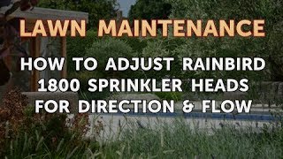 How to Adjust Rainbird 1800 Sprinkler Heads for Direction & Flow