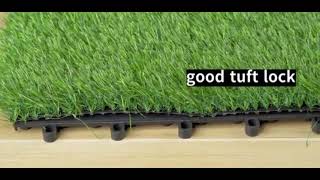 Garden DIY artificial grass decking tiles，it is waterproof and fireproof