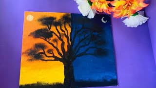 easy day and night painting 2