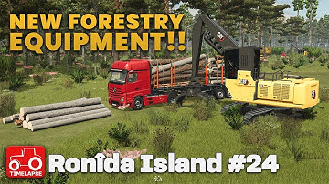 NIEUWE BOSBOUWAPPARATUUR!! Ronîda Island FS25 Timelapse Farming Simulator 25 Aflevering 24