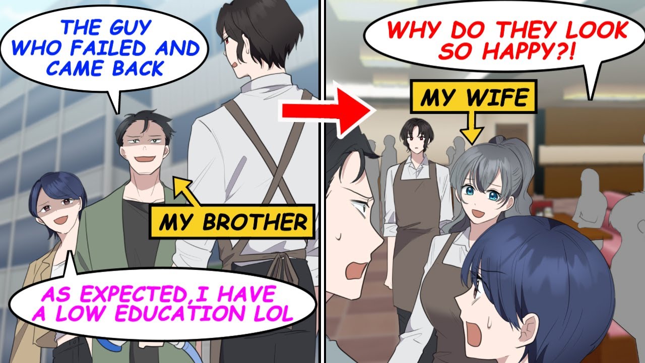 【Manga】My brother and his gf make fun of me for failing in the city. They came to my restaurant...