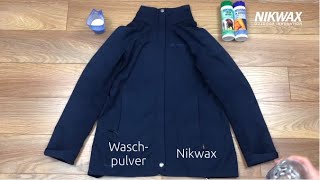 DE: Normale Haushaltswaschmittel vs. Nikwax