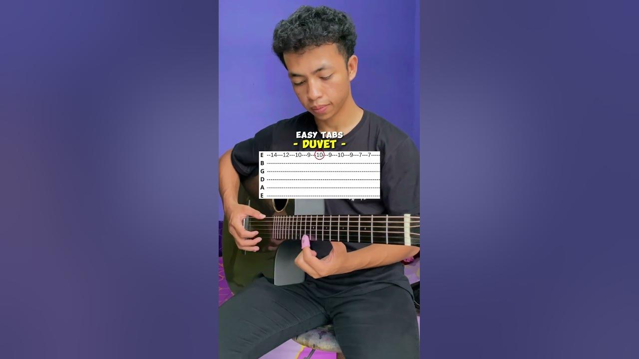 Tutorial petikan gitar Duvet versi gampang  #duvet #duvetcover #guitartabs #tabs #guitartutorial