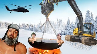 We almost boiled Roman Atwood and Cleetus alive in our cauldron HOT TUB!
