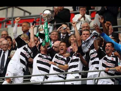 Darlington's last minute goal in the FA Carlsberg Trophy Final with commentary from BBC's Ray Simpson FA Carlsberg Trophy @ Wembley Stadium - 7th May 2011 Darlington: Russell, Arnison, Brown, Miller, Hatch, Chandler, Gary Smith (Verma 39), Moore, Bridge-Wilkinson (Terry 100), Wright, Campbell (Senior 75). Subs not used: Phil Gray, St Louis-Hamilton. Mansfield: Marriott, Silk, Foster, Naylor, Spence, Briscoe, Thompson, Nix, Murray (Mitchley 108), Connor, Smith (Cain 95). Subs not used: Collett, Stonehouse. Darlington bookings: Wright. Mansfield bookings: None. Goals: Senior 120th min (1-0). Att: 24688