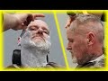 Flat top hair cut + Beard Razor Wet shave 🪒 Barber Shop transformation