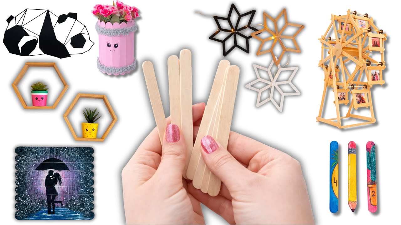 7 Easy & Cute DIY Crafts You Can Make with Wooden Sticks | Room Decor ...