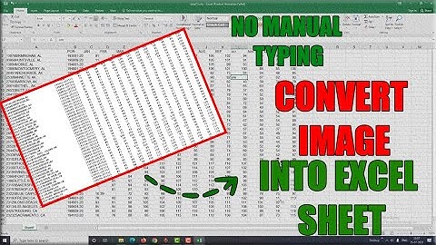 HOW TO CONVERT IMAGE FILE TO EXCEL SHEET IN WINDOWS | EXCEL TUTORIALS