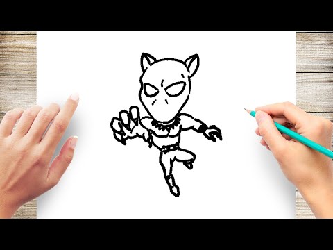 How to Draw Black Panther - YouTube