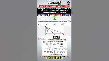 class 10 maths MCQ l Class10 CBSE Maths Sample Paper Solution l class10 MCQ l 1minutekiClass #shorts