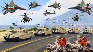 Irani Fighter Jets and War Drones Attack on Israeli Military Oil Tanker Convoy &Destroyed it  GTA 5