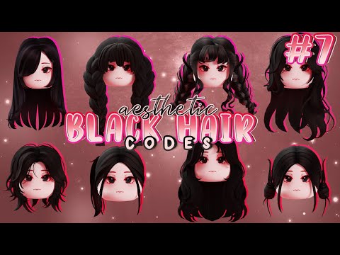 Roblox Aesthetic Black Y2K hair codes #8 part 2 