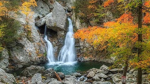 Bash Bish water Falls in Massachusetts | Best Water Falls in Massachusetts 4k HD video