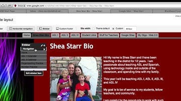 CCA Google Sites: Manage Sidebar