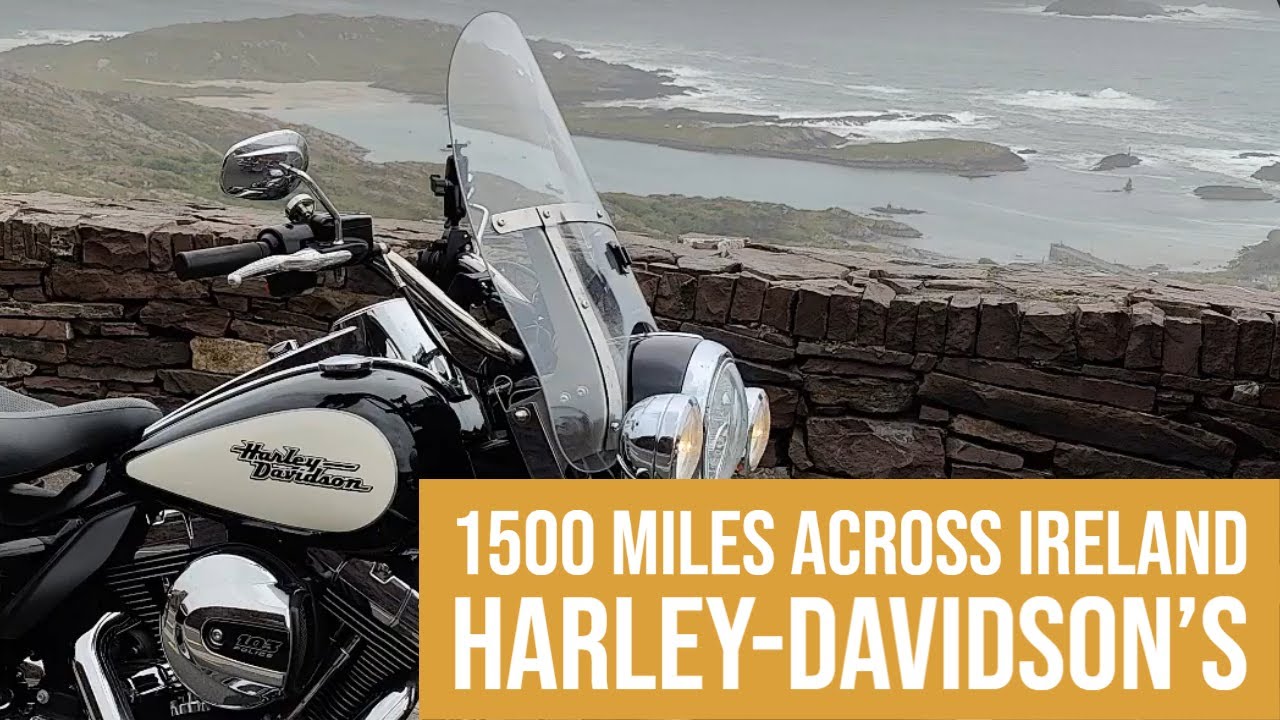 HarleyDavidson tour across Ireland 1500 miles 360 camera Road king
