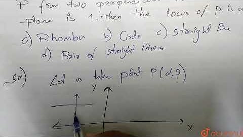 If the sum of the distance of a point P from two perpendicular lines in | Class 12 Maths | Doubtnut