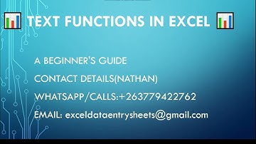 MS Excel - Text Functions