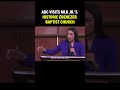 Sen. Warnock welcomes AOC to historic Ebenezer Baptist Church