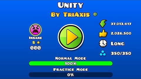 UNITY by TriAxis ( GEOMETRY DASH 2.2 ) Insane level