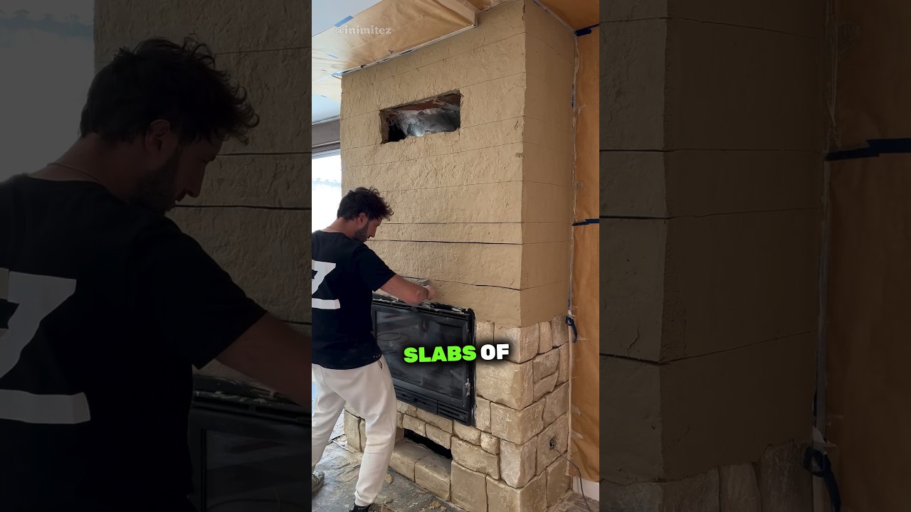 🔥🪨 Удивительный камин из камня своими руками — уютное и элегантное обновление дома! 😍🏡