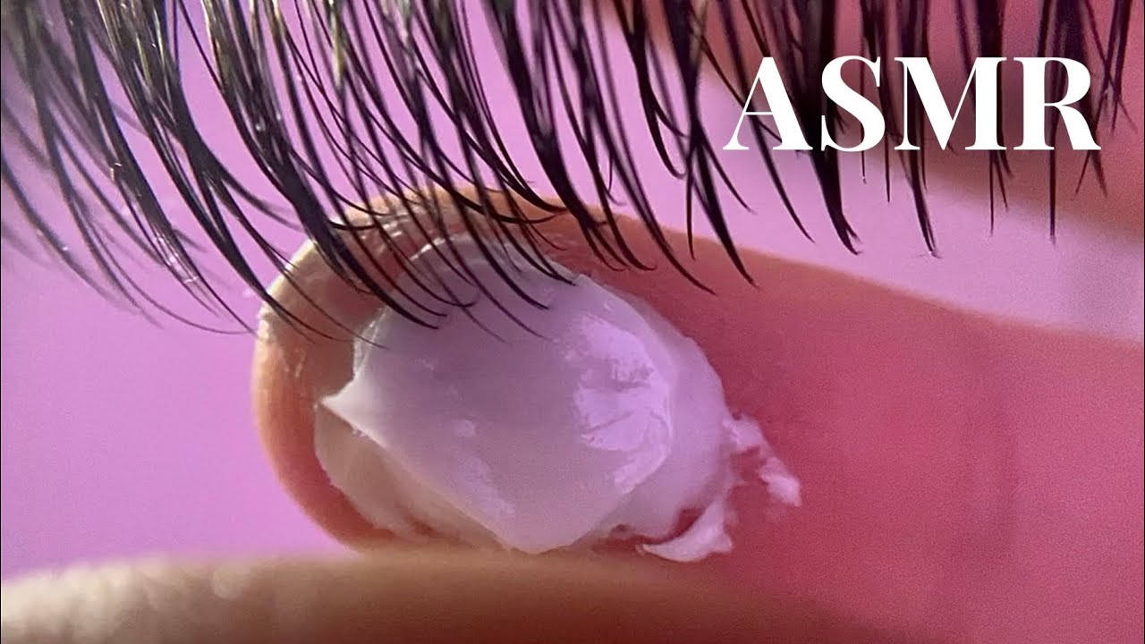 ASMR EYE CLEANING WITH CREAM 👁️✨