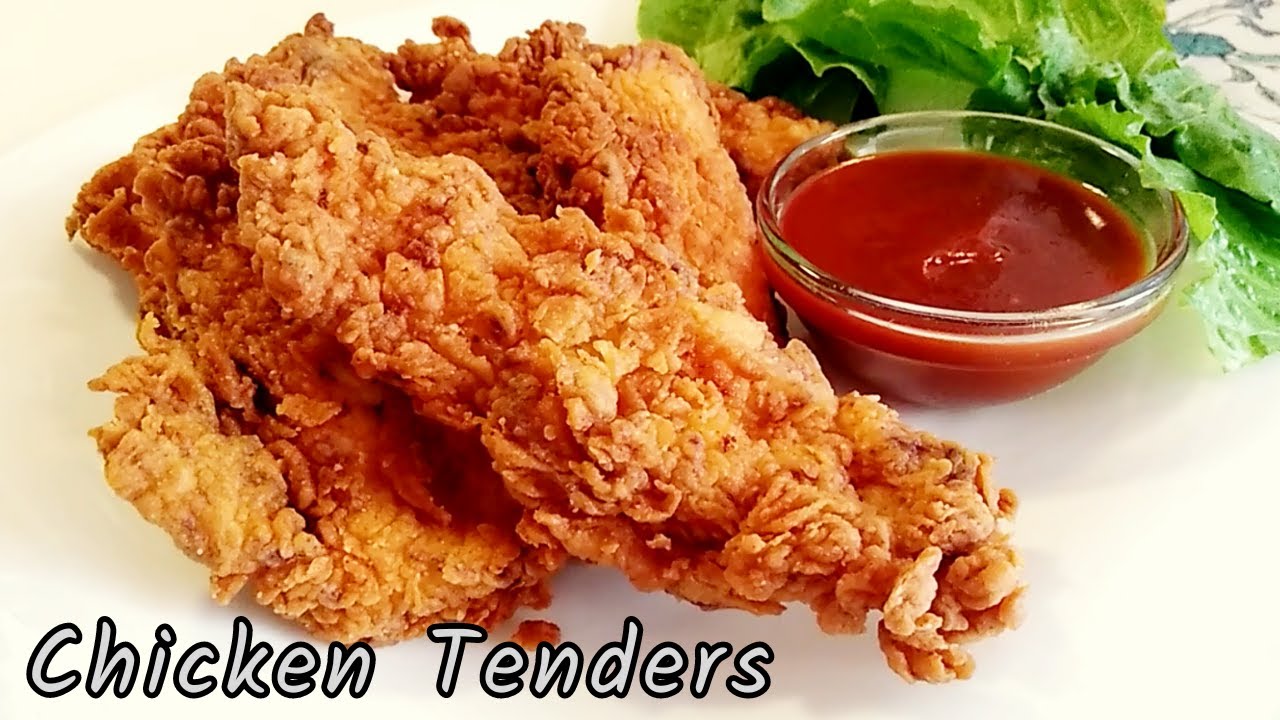 Crispy chicken tenders Home made chicken tenders KFC style chicken