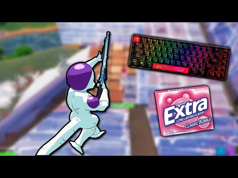 [ASMR] Fortnite Ranked Frieza Gum Chewing (Whispering and Keyboard Sounds)