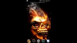 Use this scary&horrific SKULLS LIVE WALLPAPER and noone touches your phone any more! screenshot 2