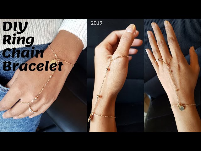 3 DIY Ring Chain Bracelet | How To Make Ring Chain Bracelet At Home |  Creation&you - YouTube